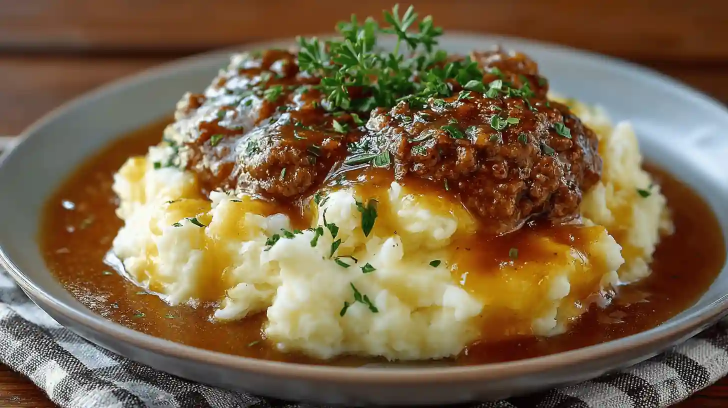 Hamburger Gravy Over Mashed Potatoes (Easy Dinner)