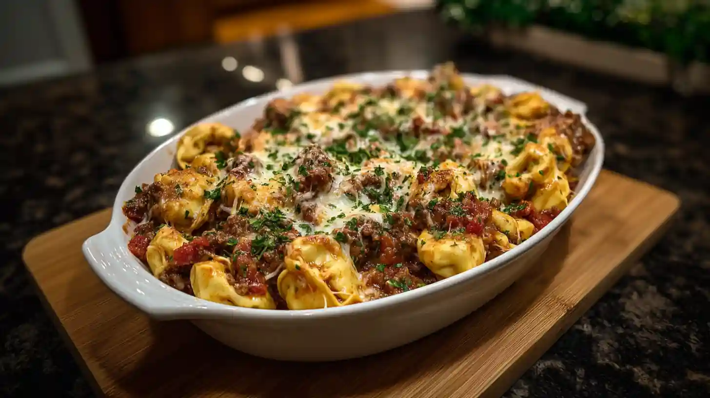 Cheesy Ground Beef Tortellini (Easy One-Pan Dinner)
