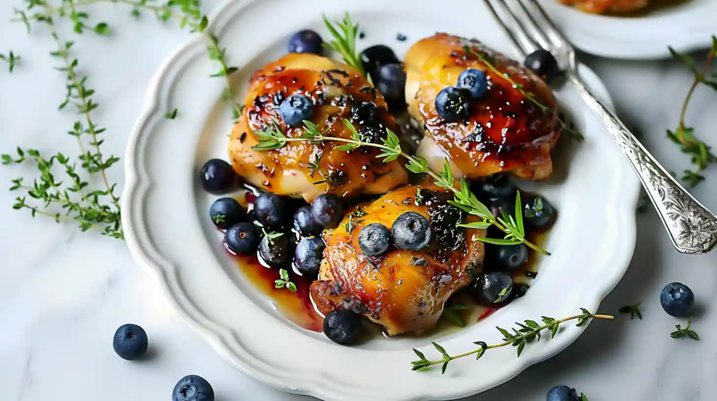 Blueberry Thyme Chicken (Easy Sweet & Savory Chicken Dinner)